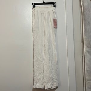 womens white linen pants